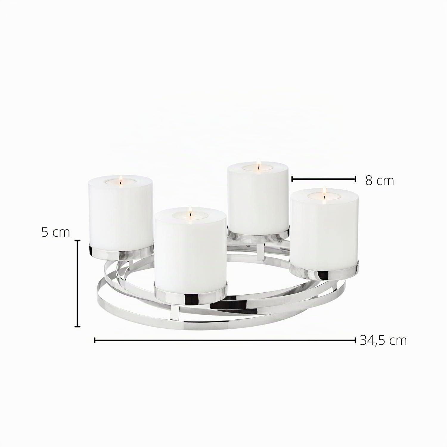 edzard-milano-adventskranz-annabel-34-cm-edelstahl image 3