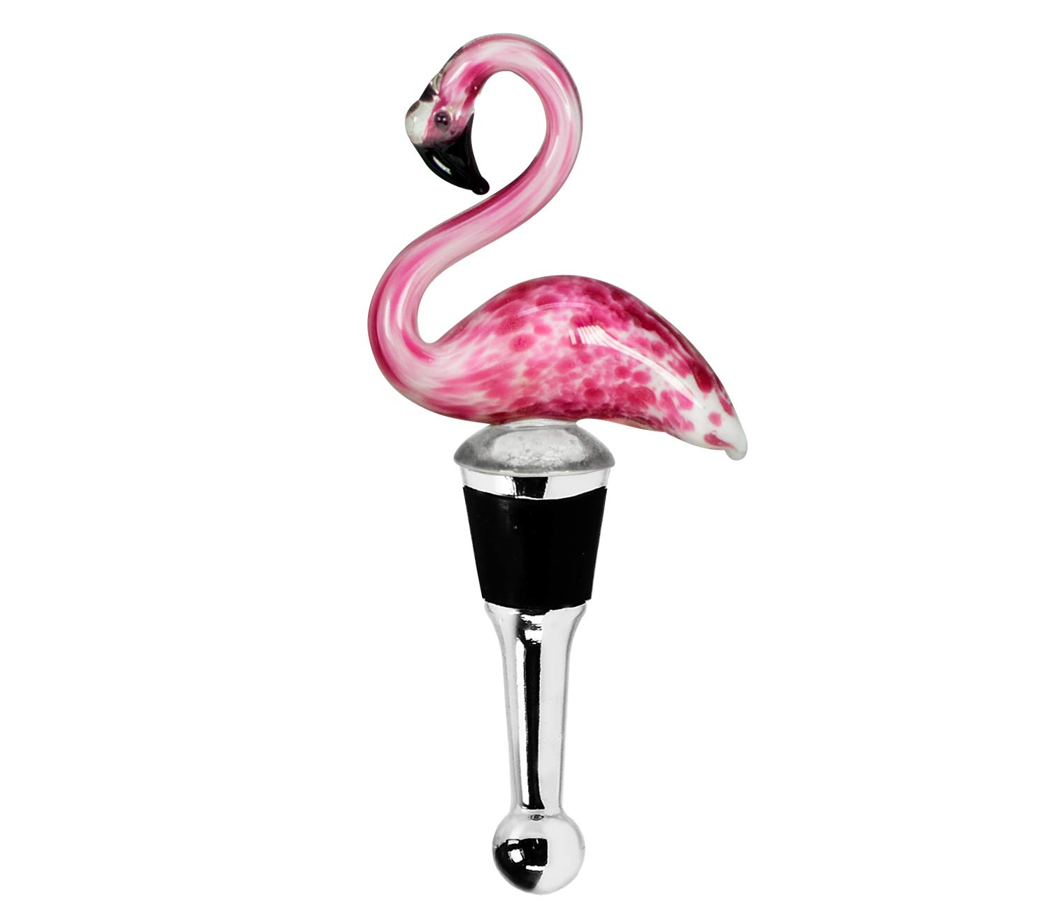 edzard-flamingo-flaschenverschluss-glas-13-cm-handarbeit image 1
