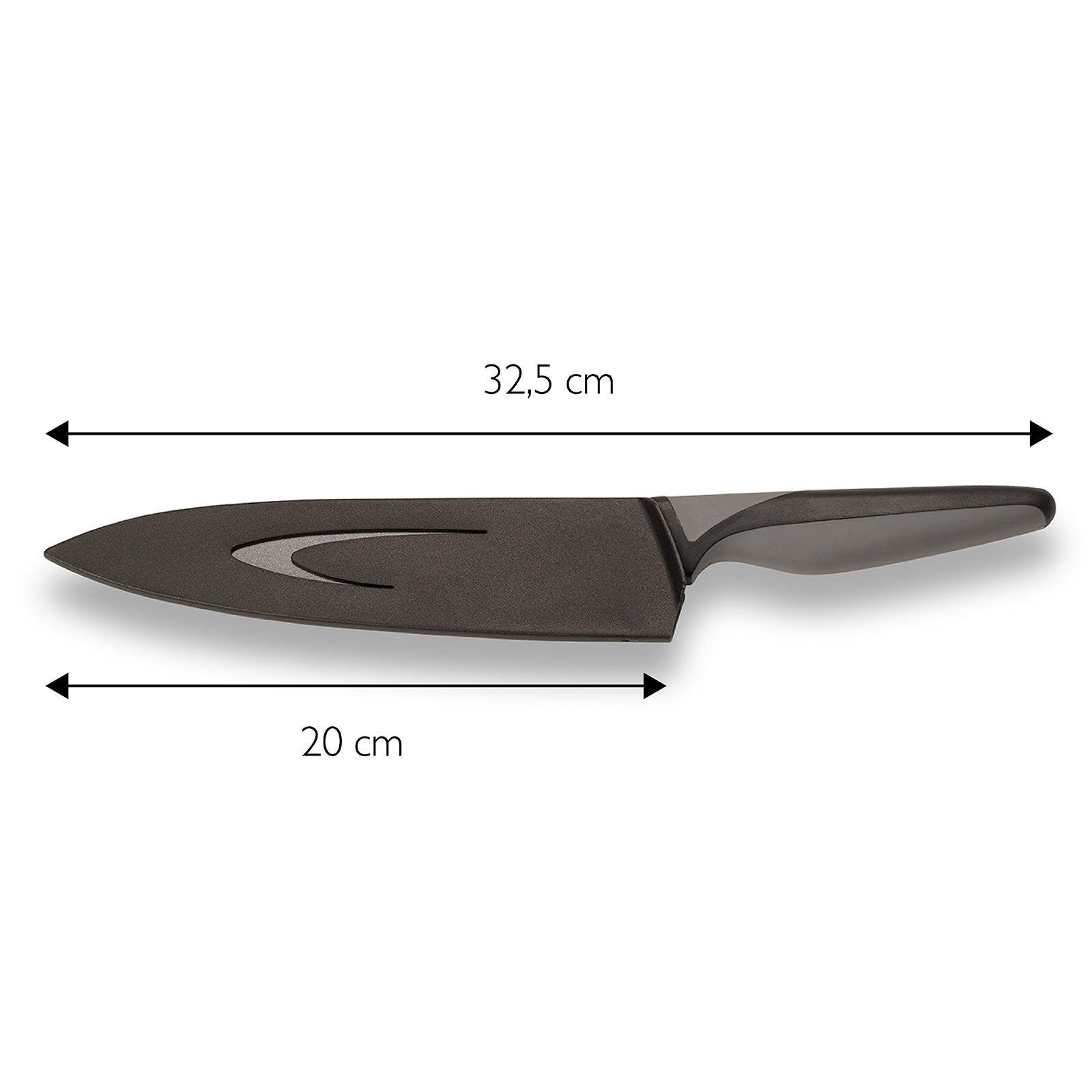 echtwerk-blacksteel-kochmesser-20cm-antihaft-klingenschutz image 2