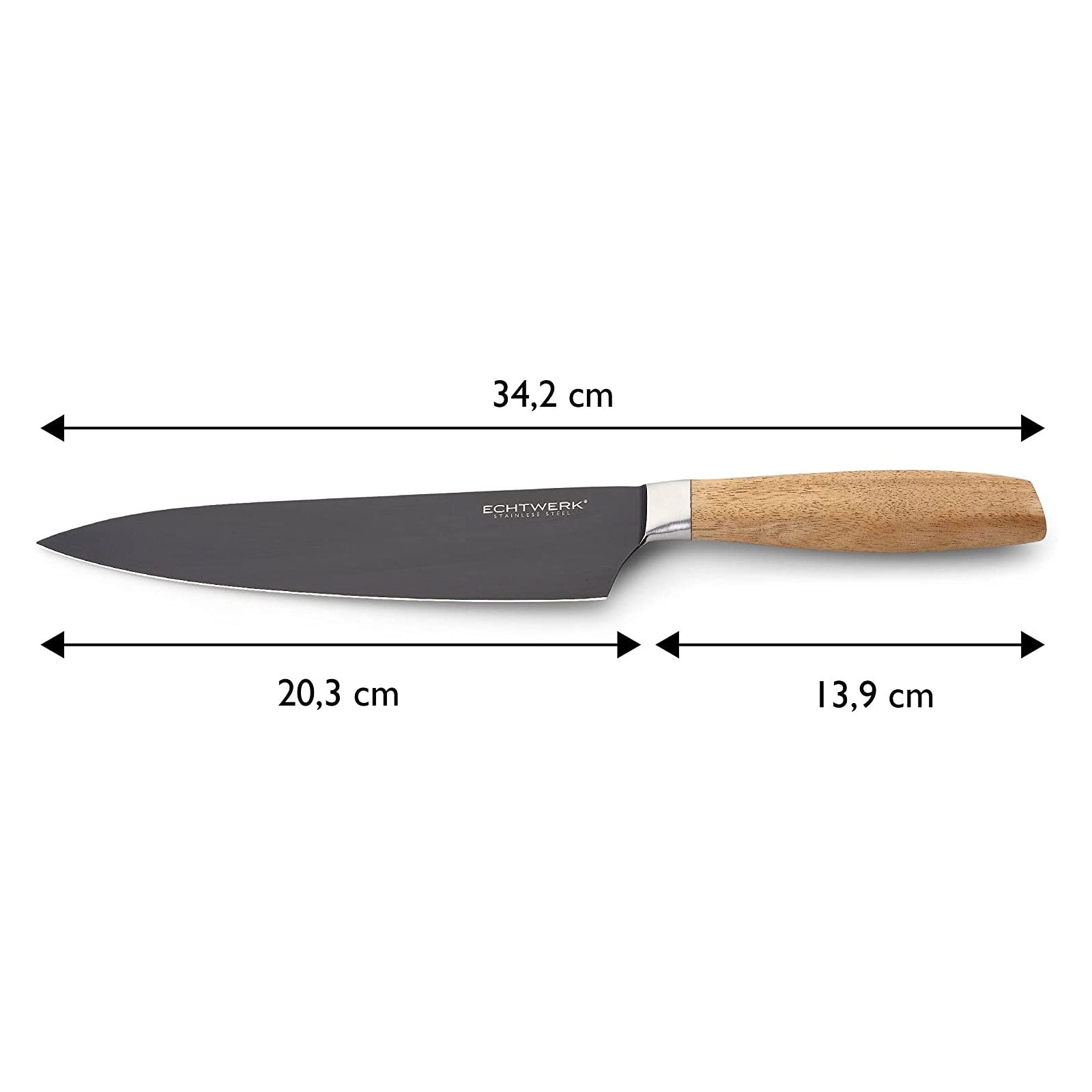 echtwerk-classic-black-edition-kochmesser-20-cm-akazienholz-rostfrei image 4