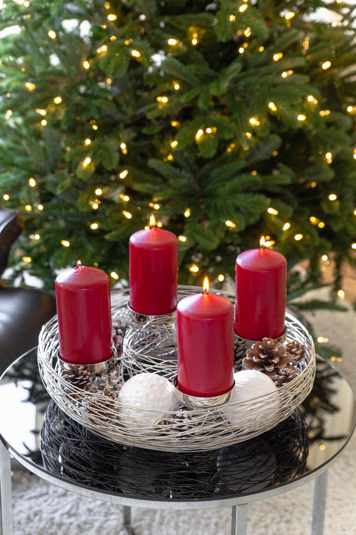 edzard-milano-laval-adventskranz-42-cm-silber-edelstahl image 6