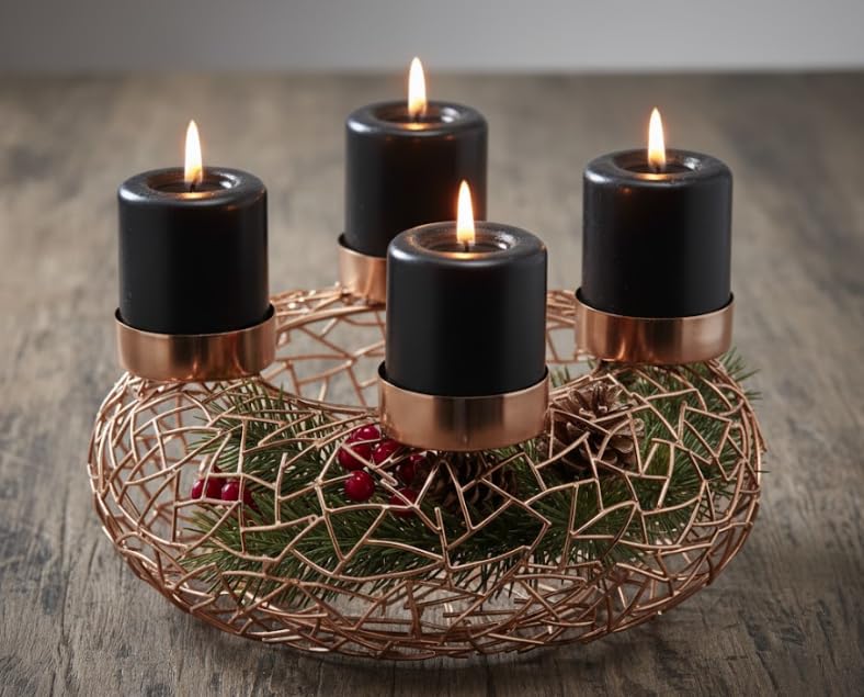 edzard-milano-adventskranz-34-cm-edelstahl-silber image 4