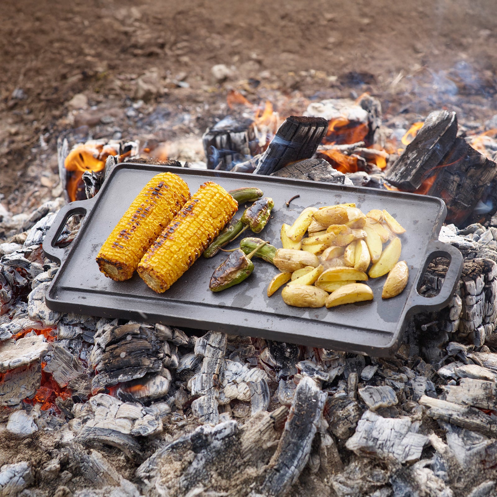 echtwerk-bbq-kochen-grillplatte-gusseisen-emaille-big-2-griffe image 5