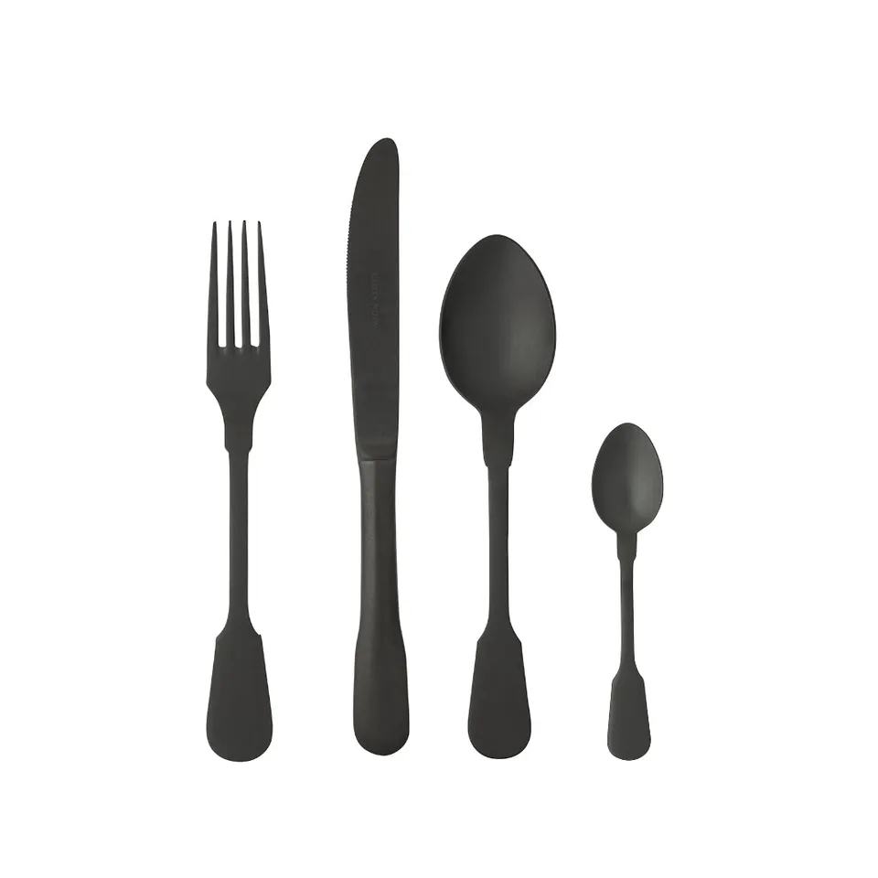 costa-nova-saga-besteckset-24-teilig-edelstahl-18-10-schwarz-vintage image 1