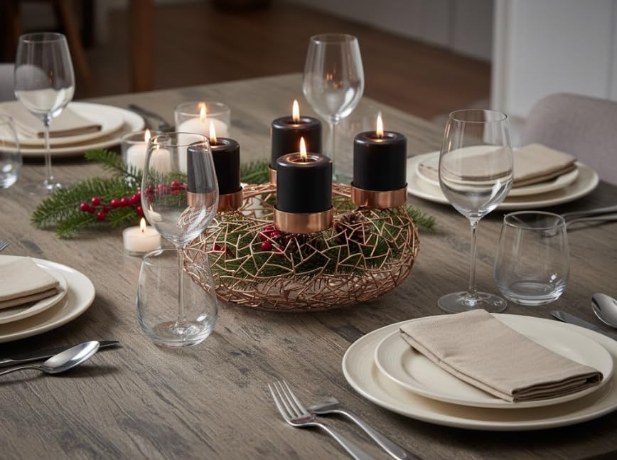 edzard-milano-adventskranz-34-cm-edelstahl-silber image 3