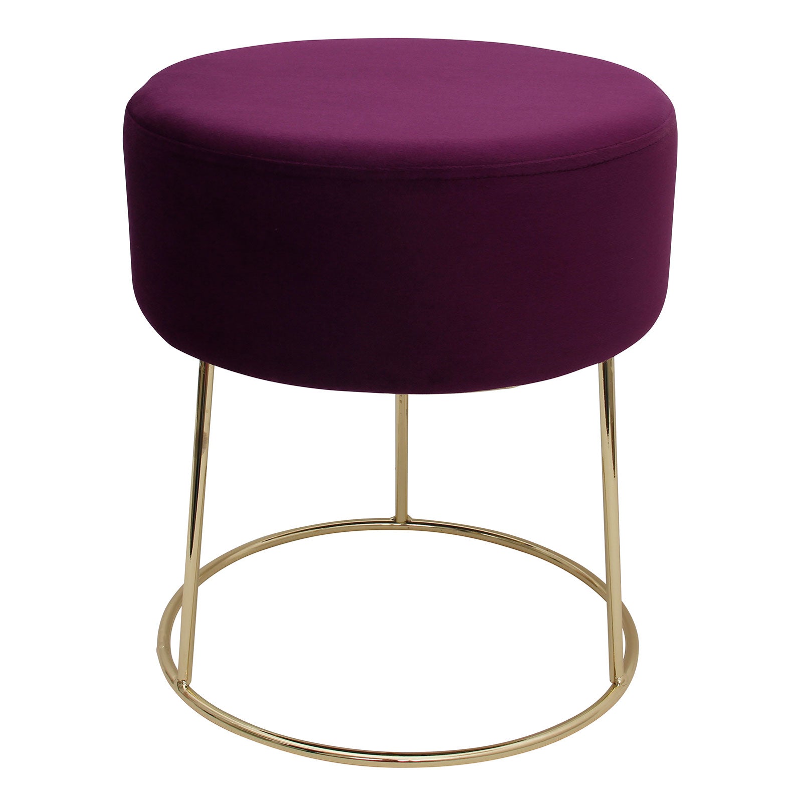 echtwerk-marylin-sitzhocker-samt-creme-mit-goldbeinen image 1