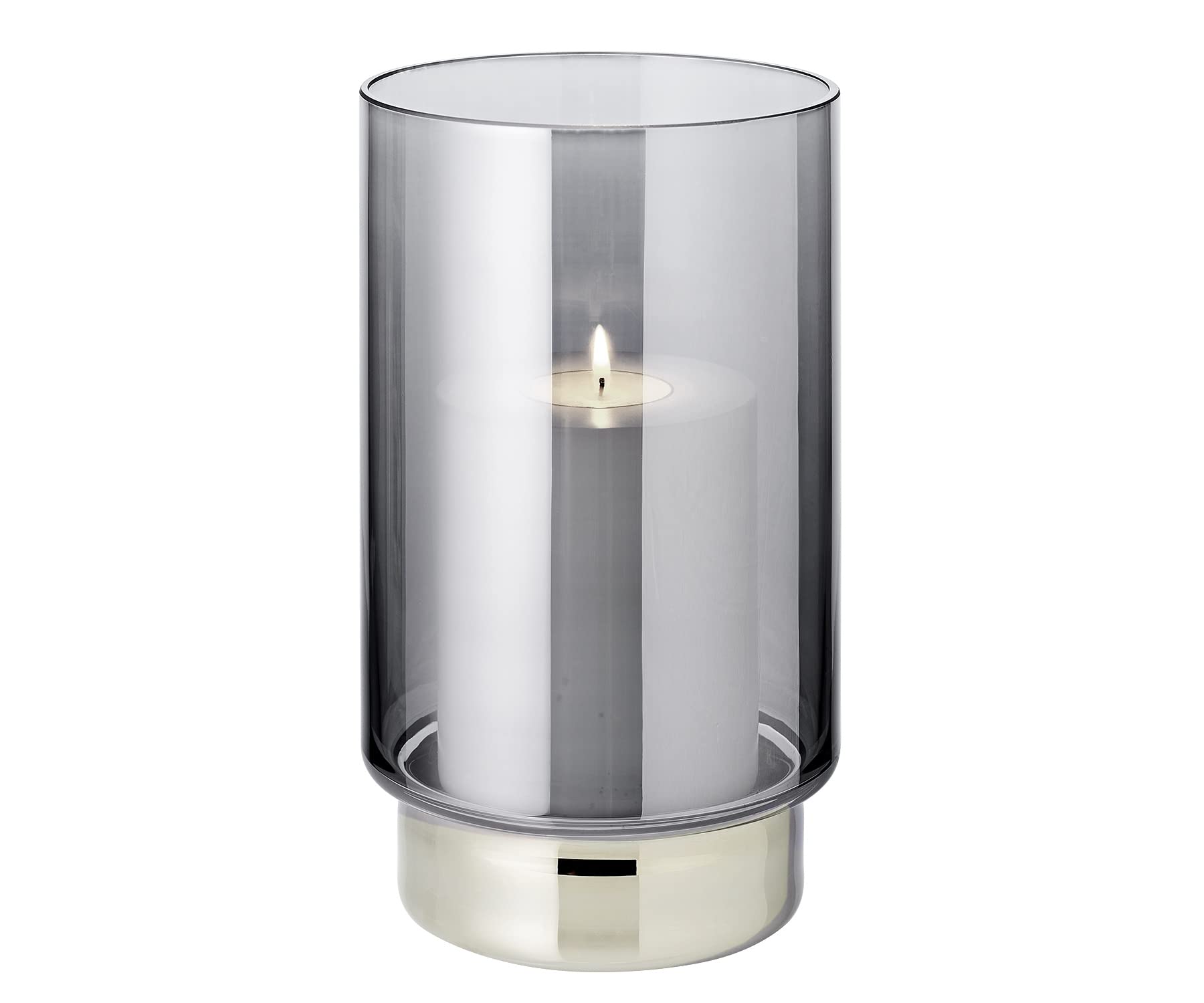 edzard-molly-isla-windlicht-21-cm-rauchglas-platinrand image 1