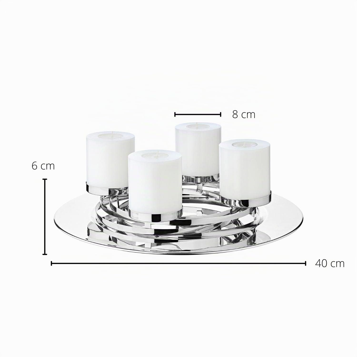 edzard-milano-adventskranz-la-annabell-39-cm-edelstahl image 3