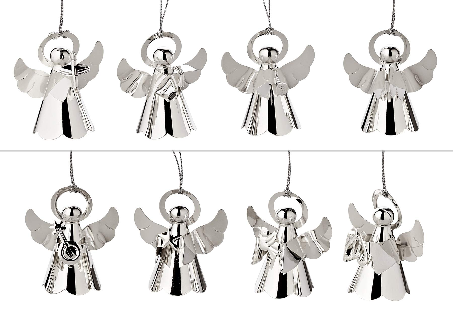 edzard-milano-engel-baumschmuck-8er-set-silber-versilbert image 1
