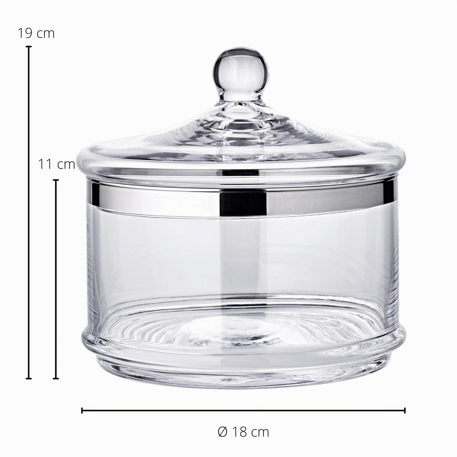 edzard-mista-vigo-glasdose-kristallglas-platinrand-19-cm image 2