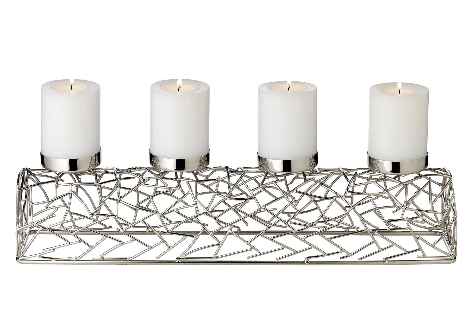 edzard-milano-adventskerzenhalter-44-cm-silber-vernickelt image 1