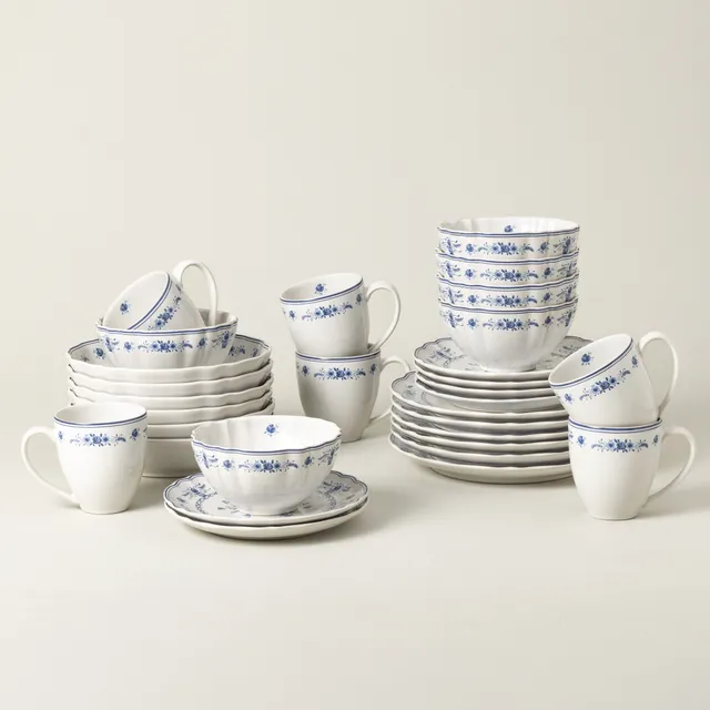 costa-nova-vila-geschirrset-wei-blau-30-teilig-mit-becher image 1