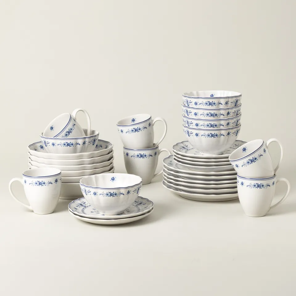 costa-nova-vila-geschirrset-wei-blau-30-teilig-mit-becher image 1