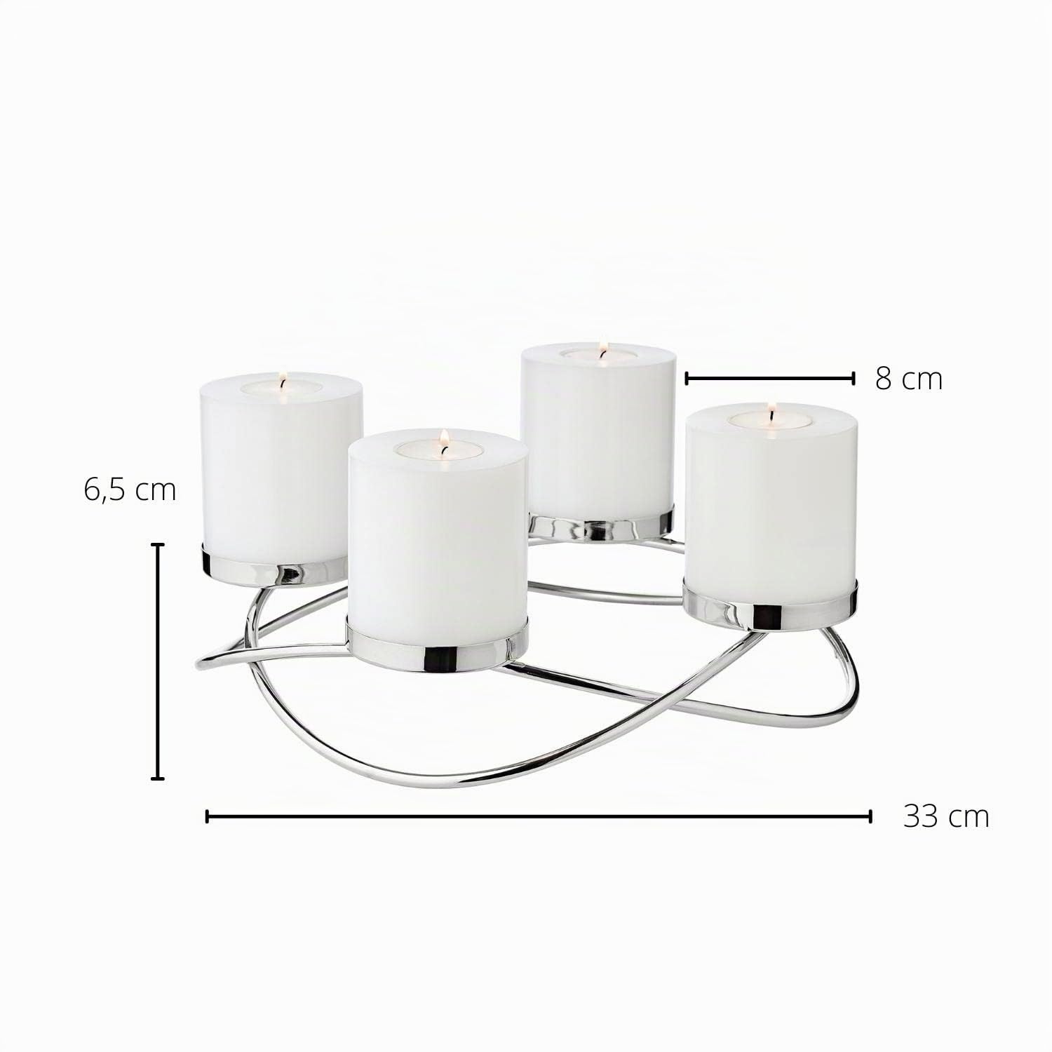 edzard-alva-adventskranz-31-cm-edelstahl-silber image 3