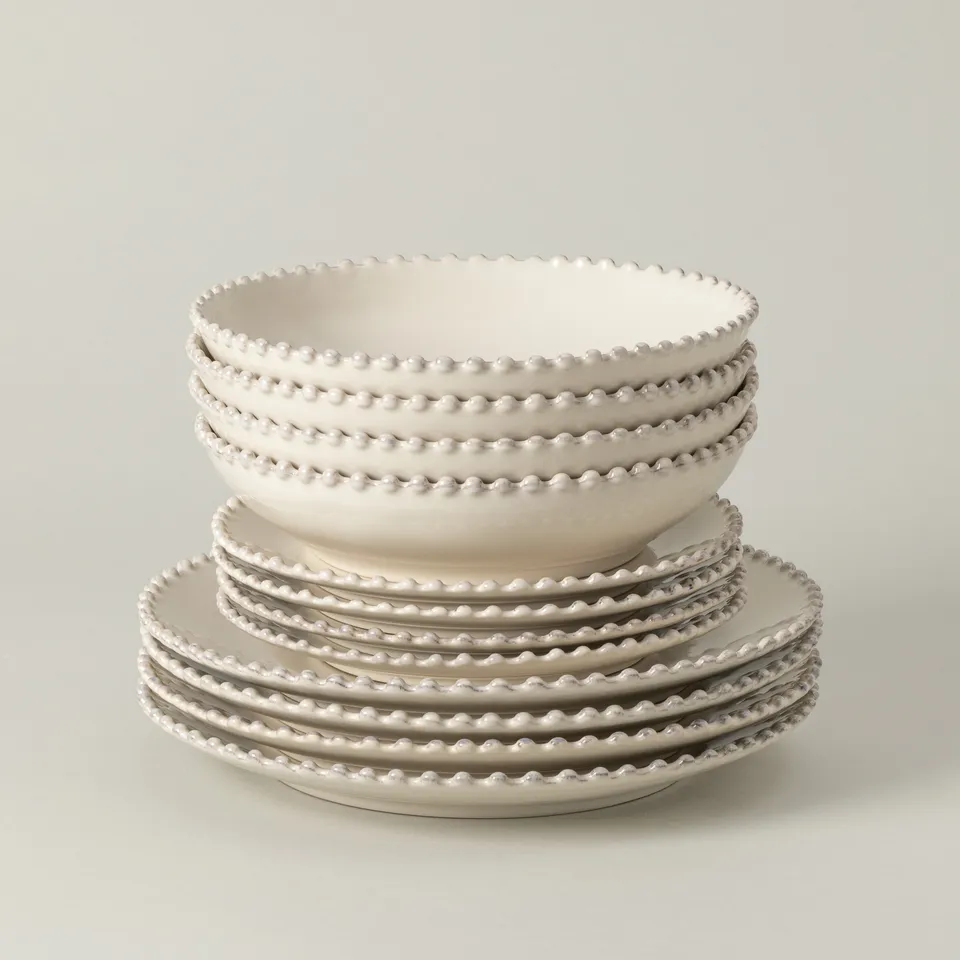 costa-nova-pearl-geschirrset-12-teilig-creme-pasta-teller image 1