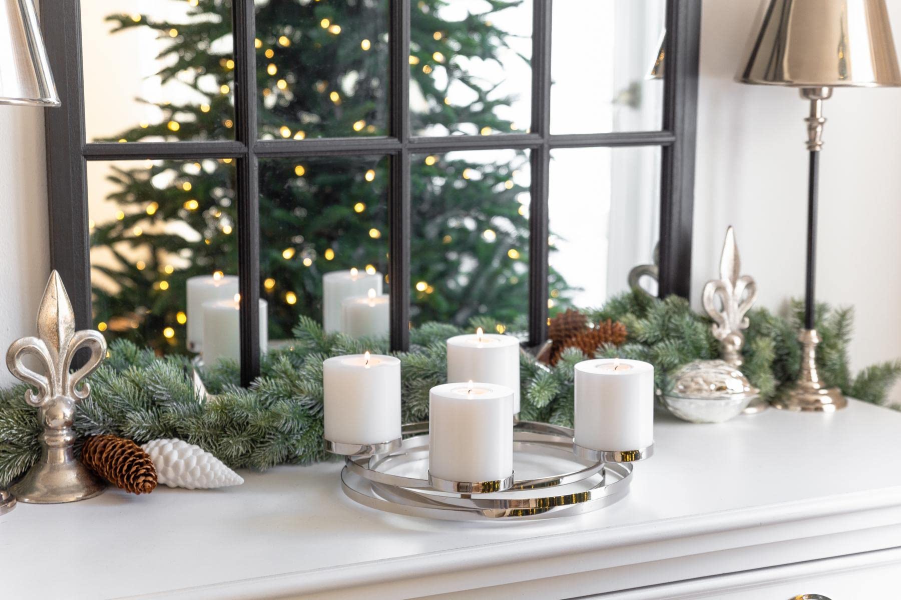 edzard-milano-adventskranz-annabel-34-cm-edelstahl image 4
