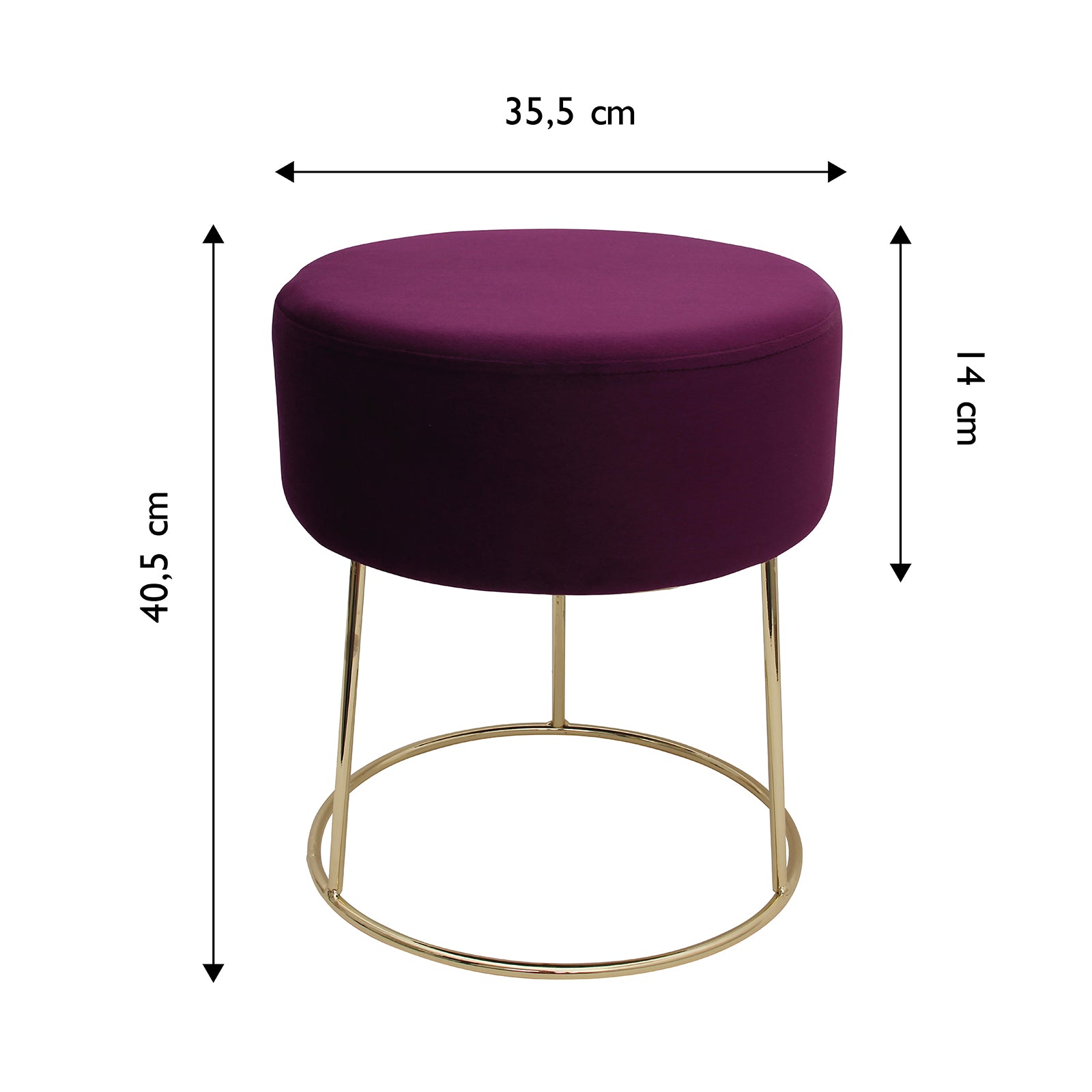echtwerk-marylin-sitzhocker-samt-creme-mit-goldbeinen image 2
