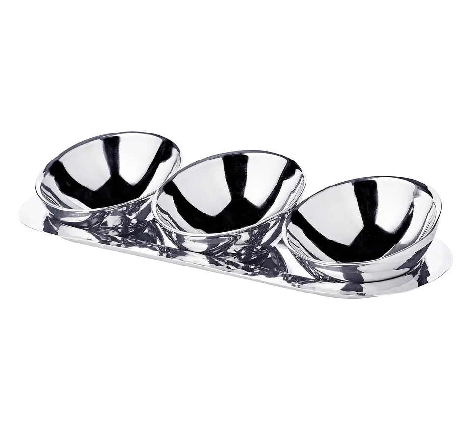 edzard-asti-schalen-set-3tlg-edelstahl-mit-tablett image 1