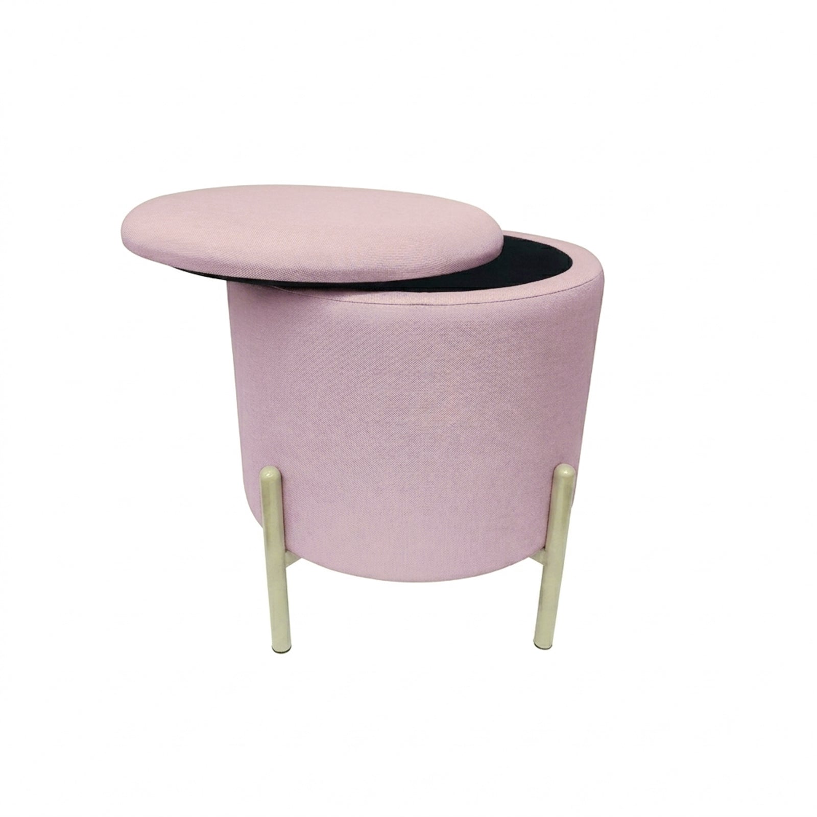 echtwerk-logan-sitzhocker-leinen-stauraum-hocker-beere-rund image 6