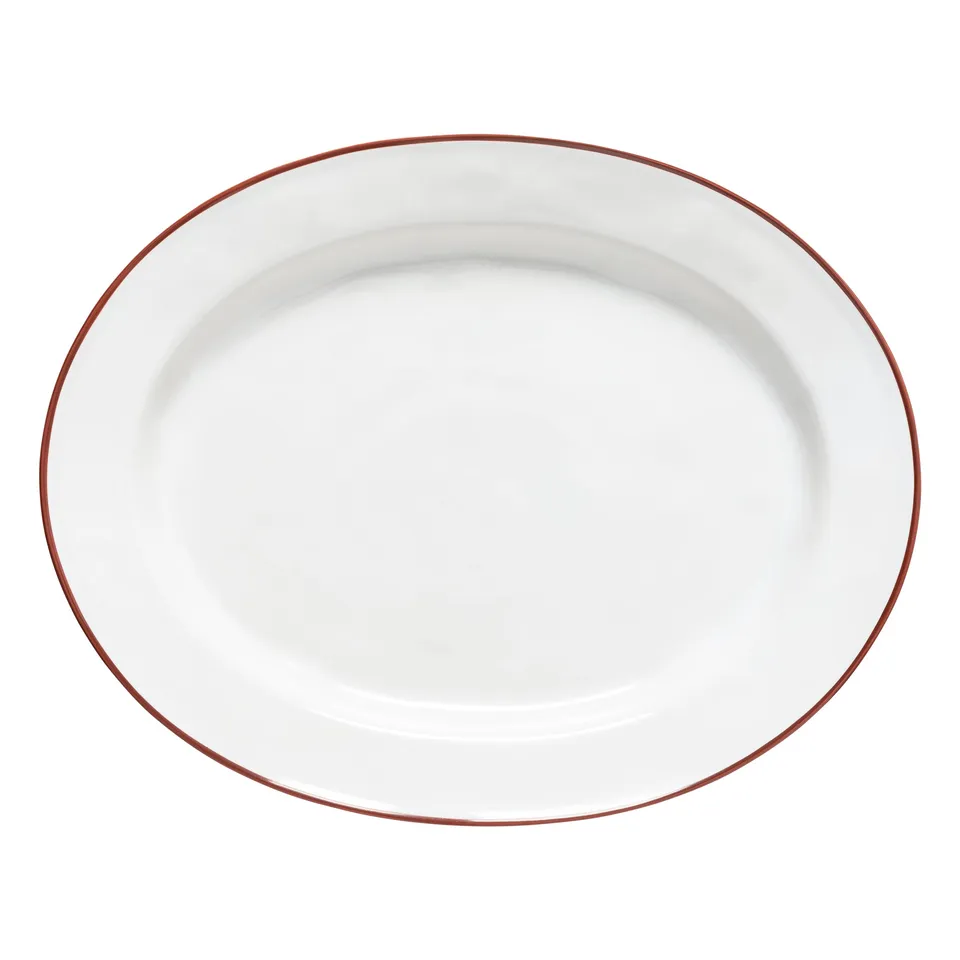 costa-nova-beja-ovale-servierplatte-wei-rot-steinzeug image 1
