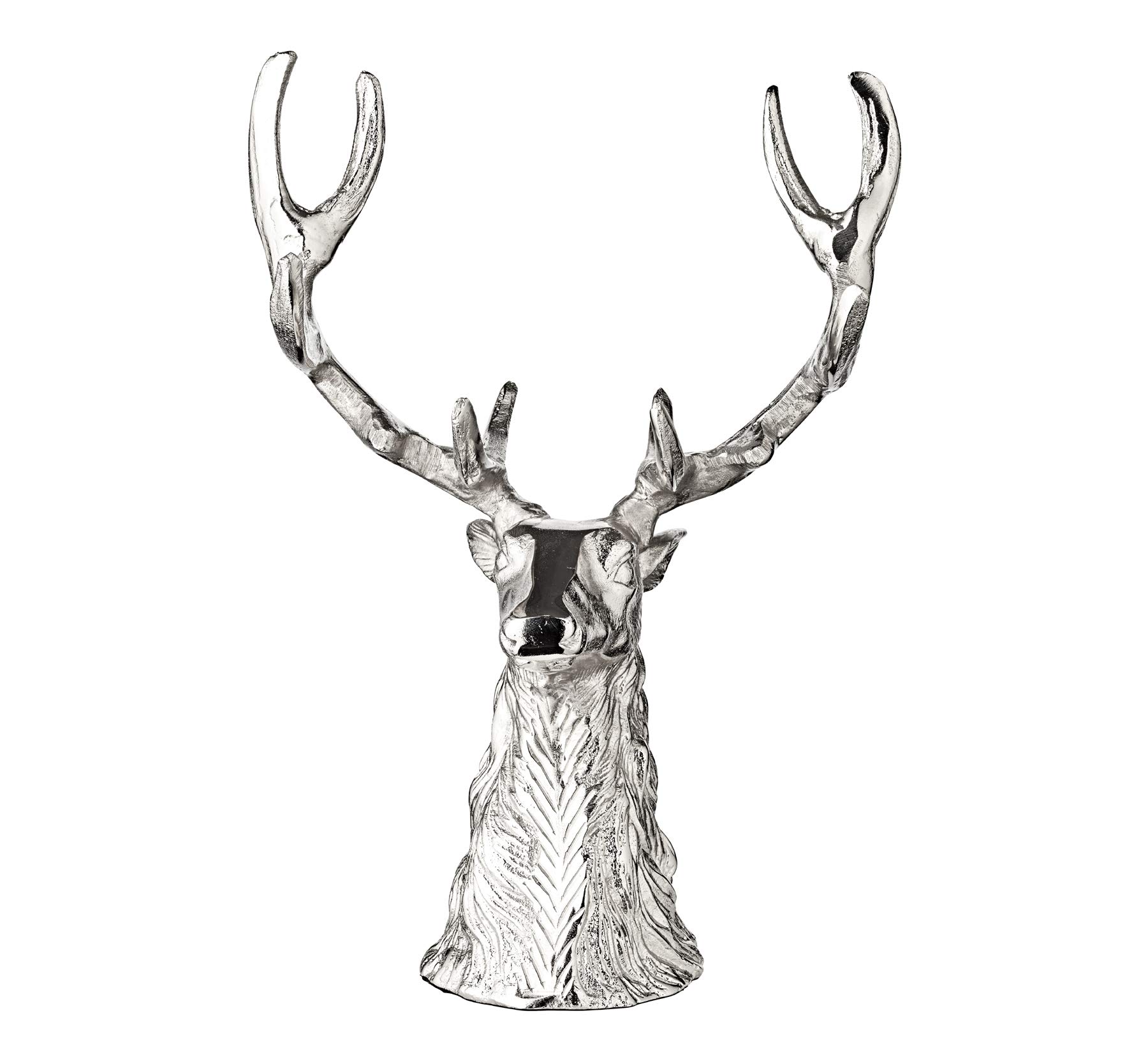 edzard-richard-schale-33-cm-aluminium-hirschkopf-silber-optik image 4