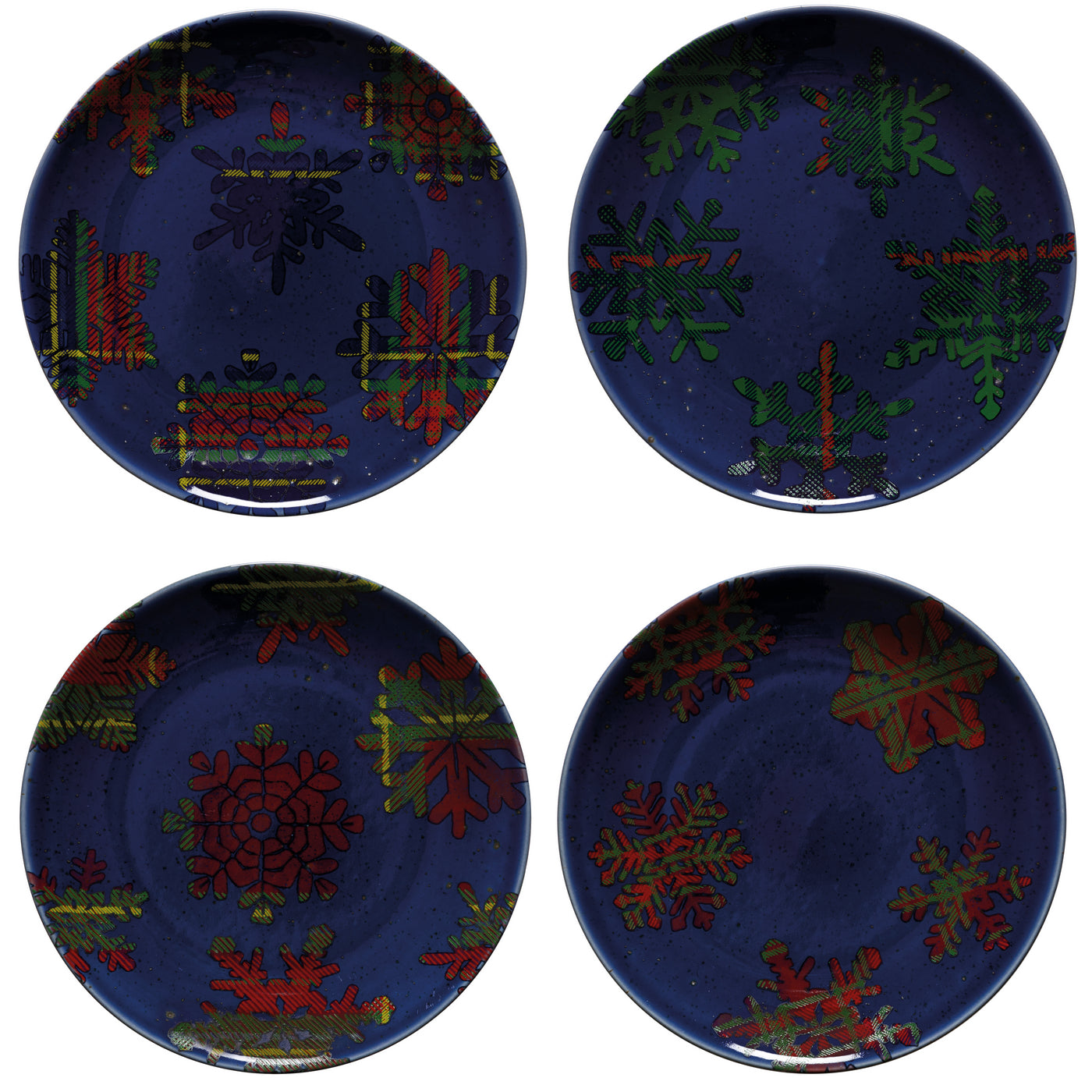 costa-nova-nova-holiday-snowflake-dessertteller-4er-set-blau image 1