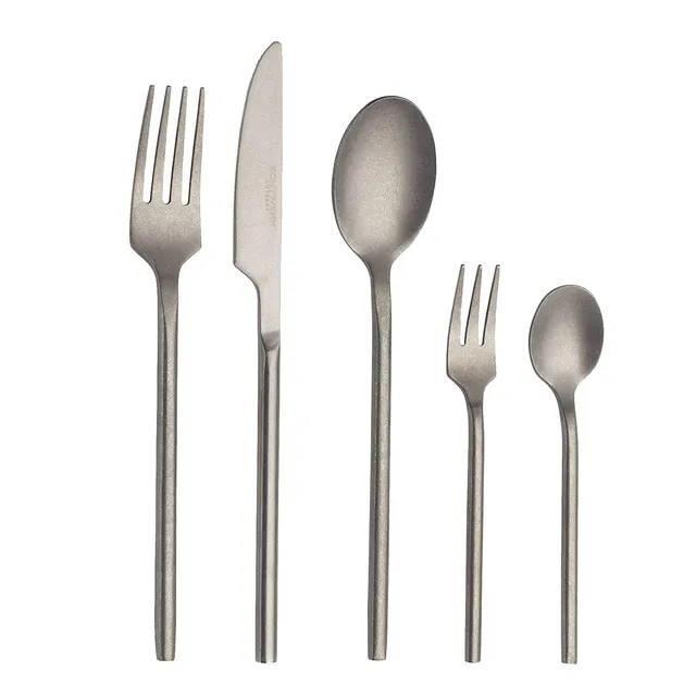 echtwerk-bari-tafelbesteck-20-tlg-matt-silber-stonewashed-vintage image 1
