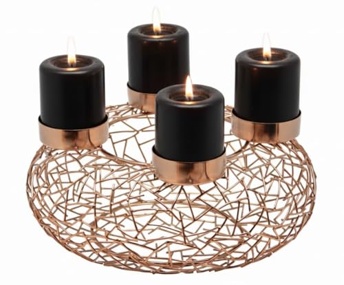 edzard-milano-adventskranz-34-cm-edelstahl-silber image 2