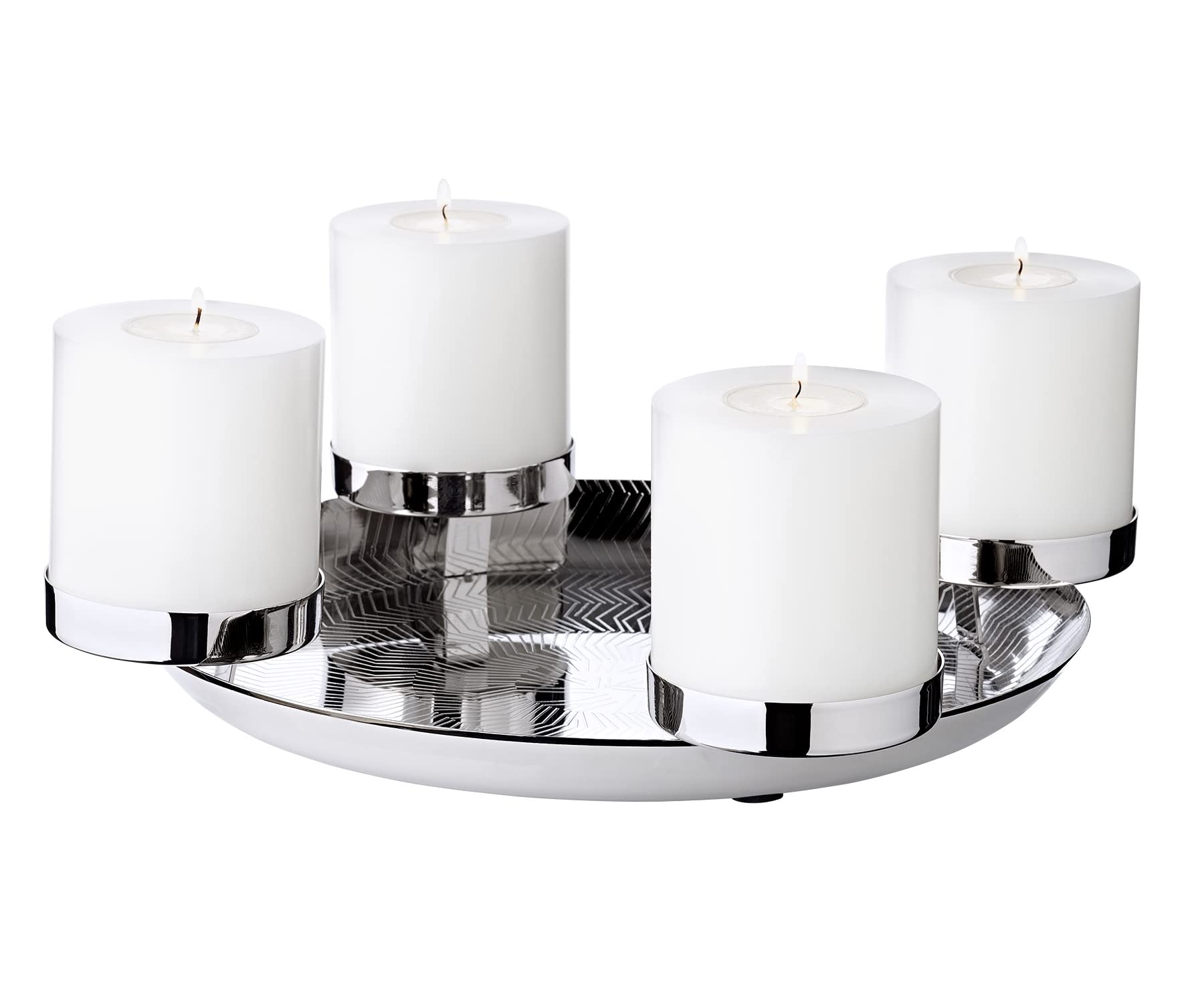 edzard-kaya-adventskranz-36-cm-edelstahl-silber-kerzenkranz image 1