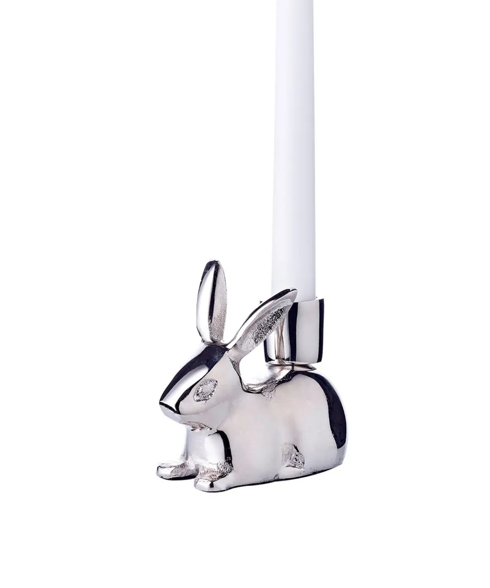 edzard-louis-hase-kerzenhalter-aluminium-h-8-cm-silber image 1
