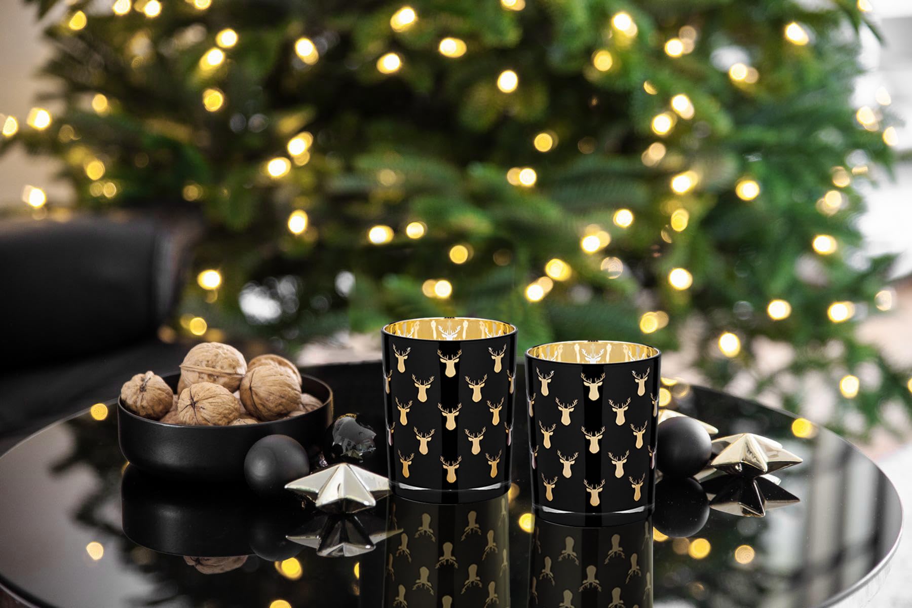 edzard-rosy-teelichtglas-2er-set-schwarz-gold-8-cm image 3