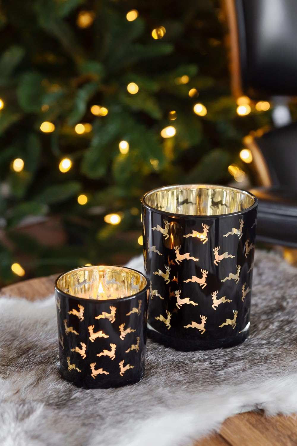 edzard-luna-teelichtglas-2er-set-schwarz-hirsch-8-13-cm image 2