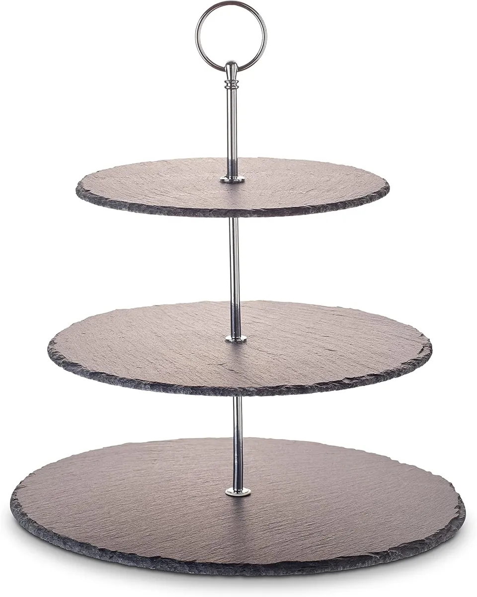 echtwerk-geschirr-etagere-3-st-ckig-schiefer-20-25-30-silber image 1
