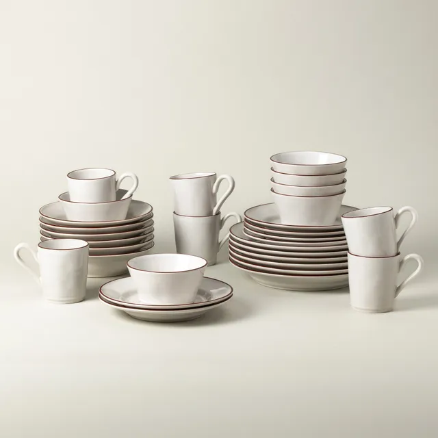 costa-nova-beja-bf-30-tafelservice-30-teilig-wei-rot-steingut image 1
