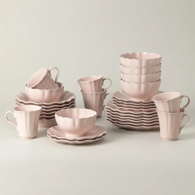 costa-nova-rosa-geschirrset-30-teilig-rosa-mit-becher image 1