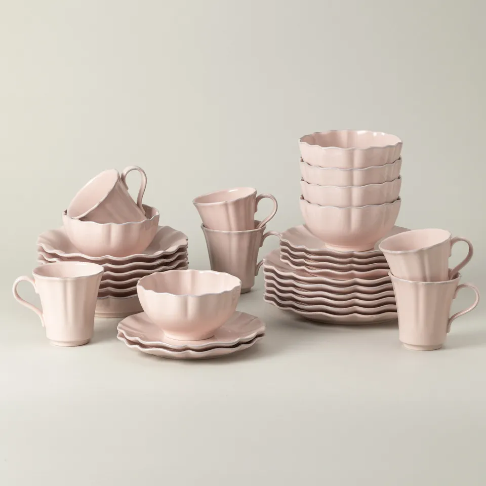 costa-nova-rosa-geschirrset-30-teilig-rosa-mit-becher image 1
