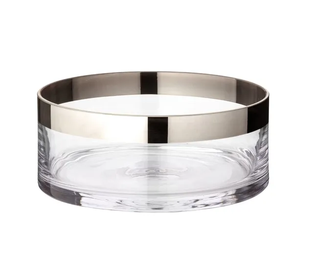 edzard-grit-schale-kristallglas-20-cm-platinrand image 1
