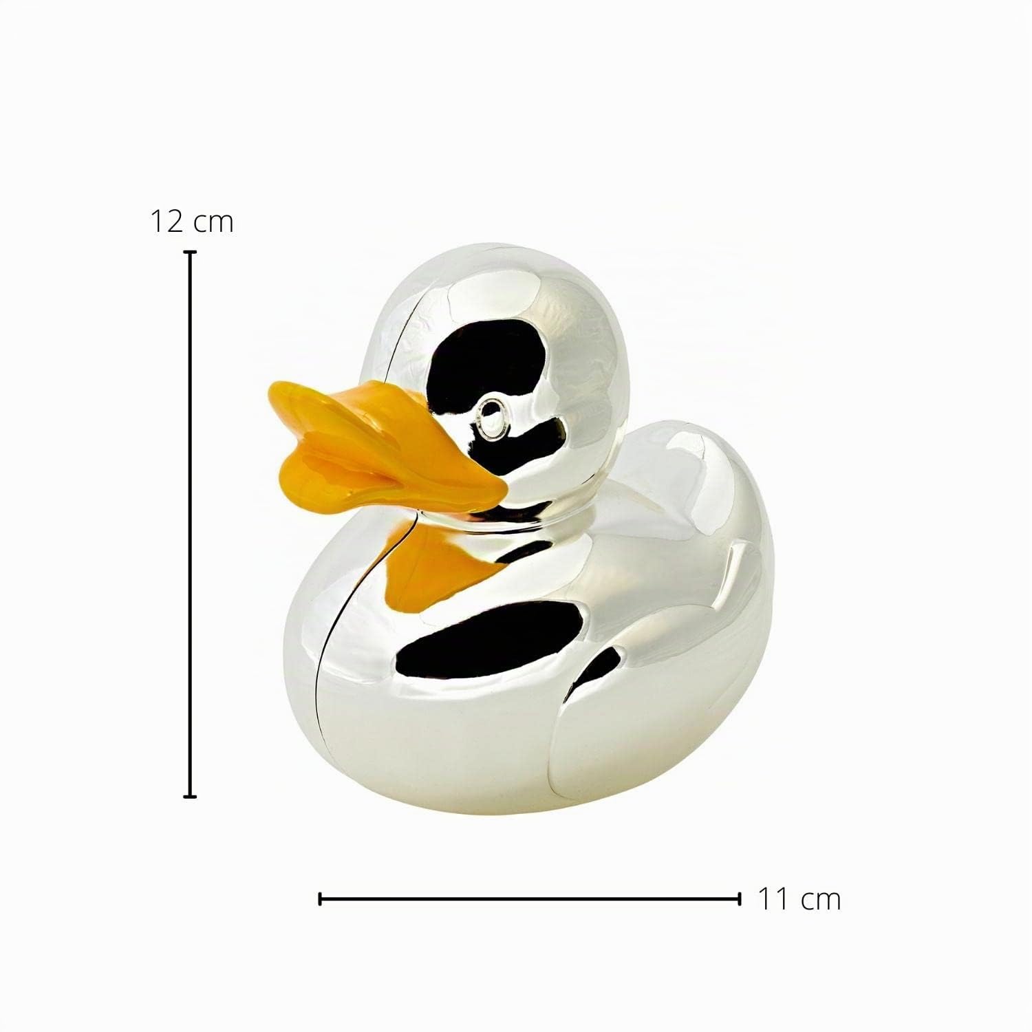 edzard-bert-spardose-ente-h-11-cm-versilbert-anlaufgesch-tzt image 2