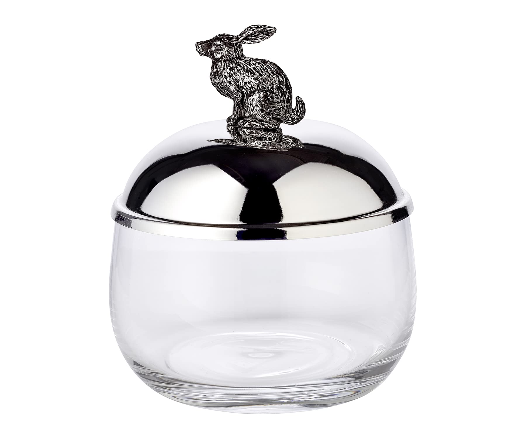 edzard-mista-vorratsdose-hase-versilbert-9-cm image 1