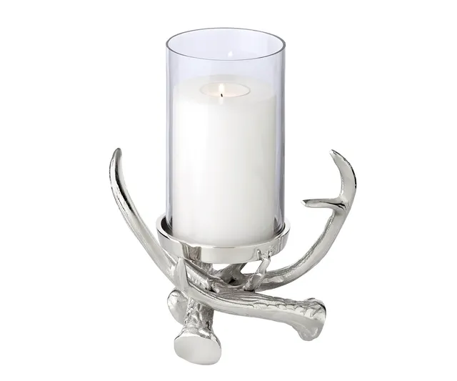 edzard-blitu-windlicht-25-cm-aluminium-glaszylinder image 1