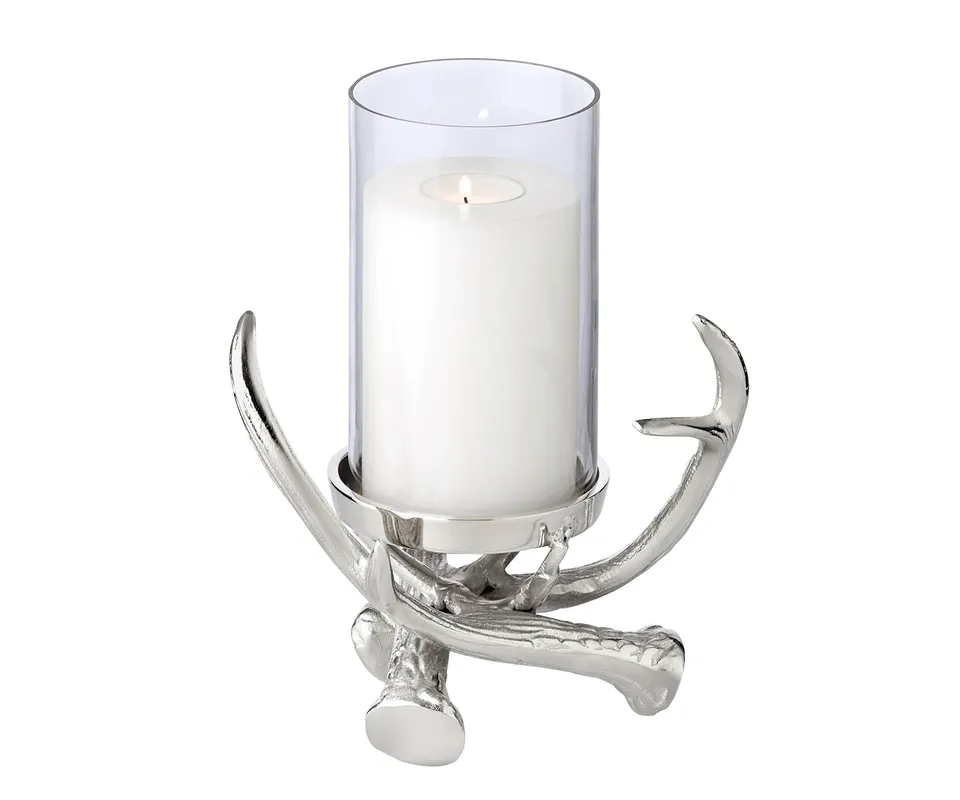 edzard-blitu-windlicht-25-cm-aluminium-glaszylinder image 1