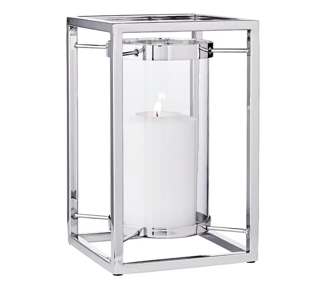 edzard-banu-windlicht-31-cm-edelstahl-vernickelt-mit-glas image 1