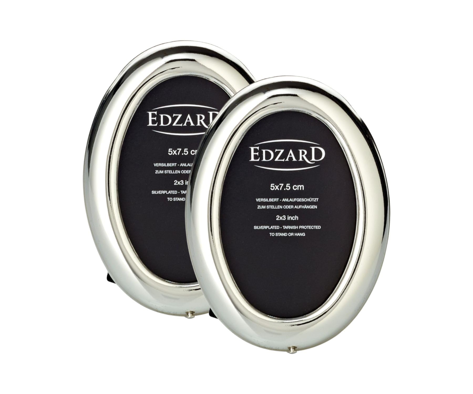 edzard-genua-bilderrahmen-oval-5x7-cm-2er-set-versilbert image 1