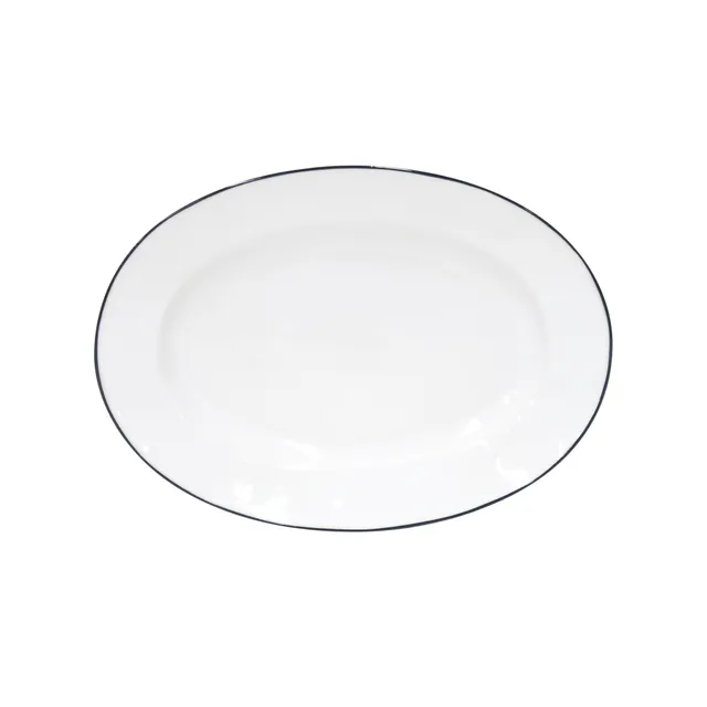 costa-nova-beja-servierplatte-oval-wei-blau-glanz image 1