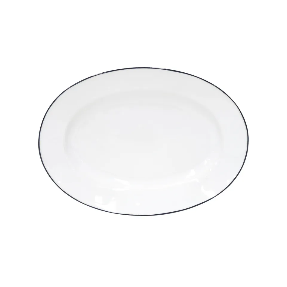 costa-nova-beja-servierplatte-oval-wei-blau-glanz image 1