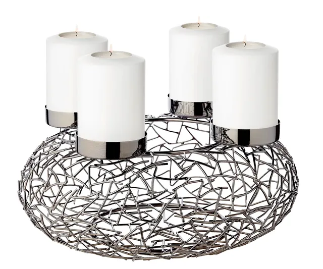 edzard-milano-adventskranz-edelstahl-dunkel-vernickelt-34-cm image 1