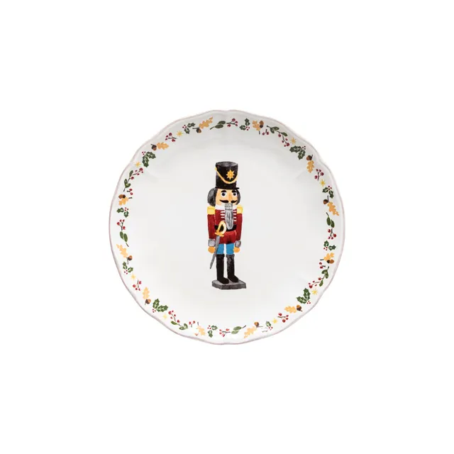 costa-nova-the-nutcracker-dessertteller-wei-steinzeug image 1