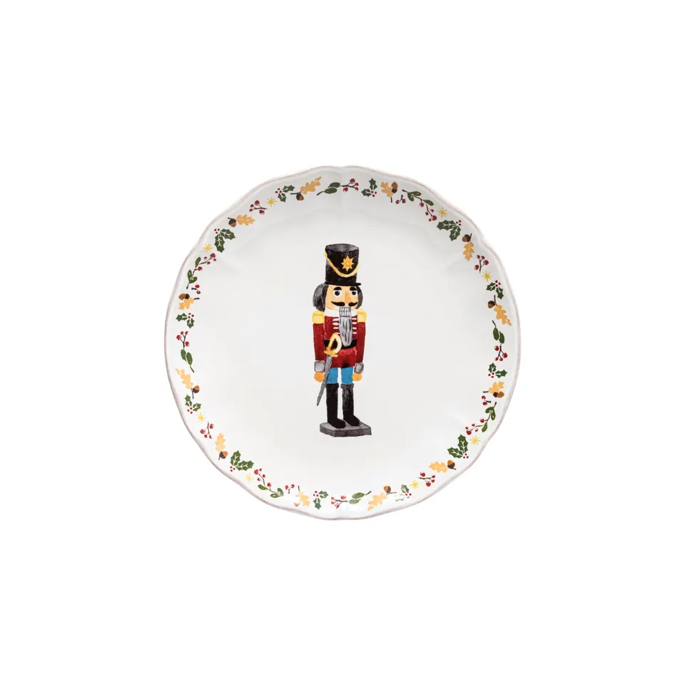 costa-nova-the-nutcracker-dessertteller-wei-steinzeug image 1