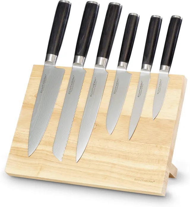 echtwerk-damastmesser-set-7tlg-messerset-magnetblock-pakkaholz image 1