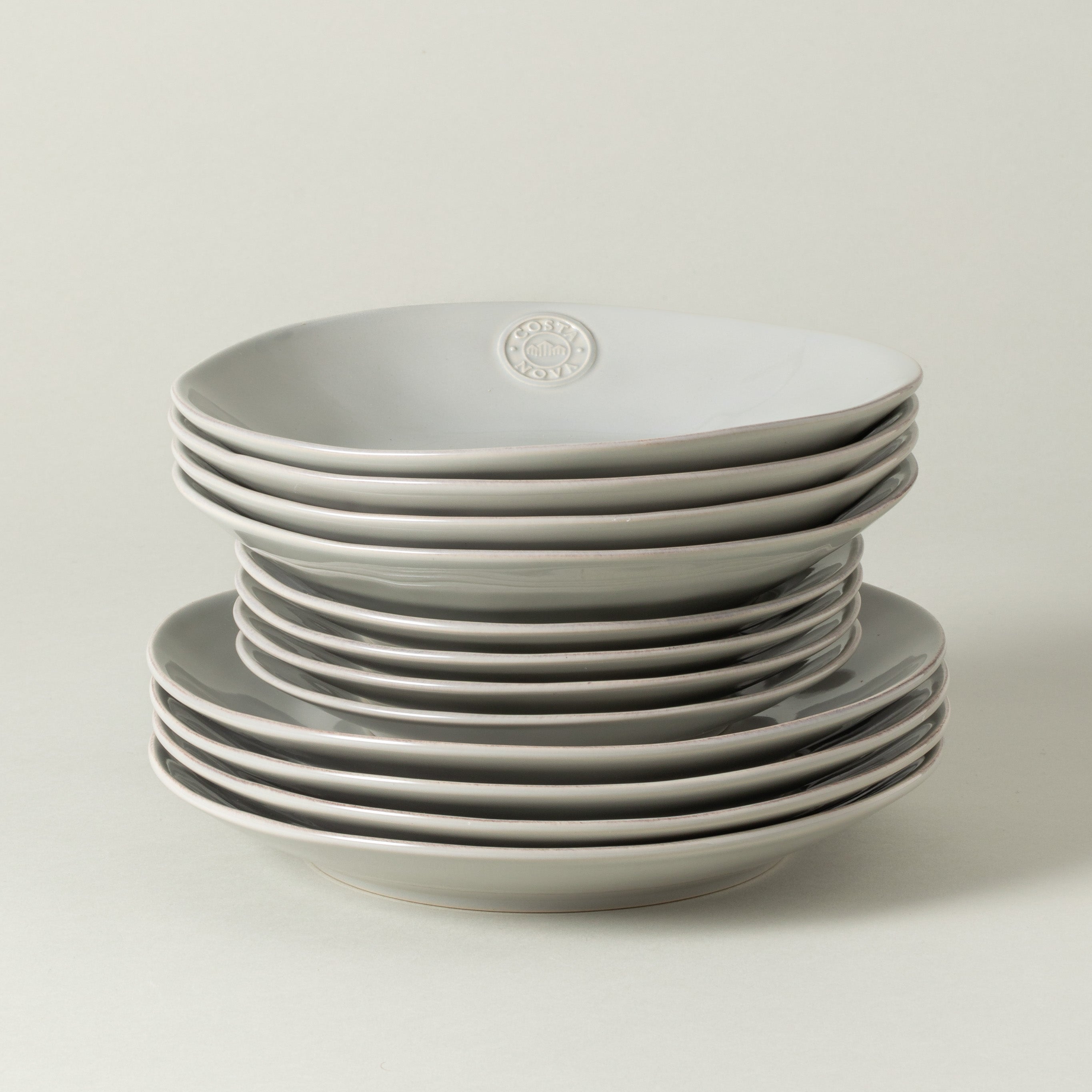 costa-nova-nova-tafelservice-12-tlg-steingut-sand-grau-pastateller image 1